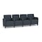Lesro Siena Lounge Reception 4 Seat Tandem Seating, Black, RS Night Sky Upholstery SN4103 - alternate 1